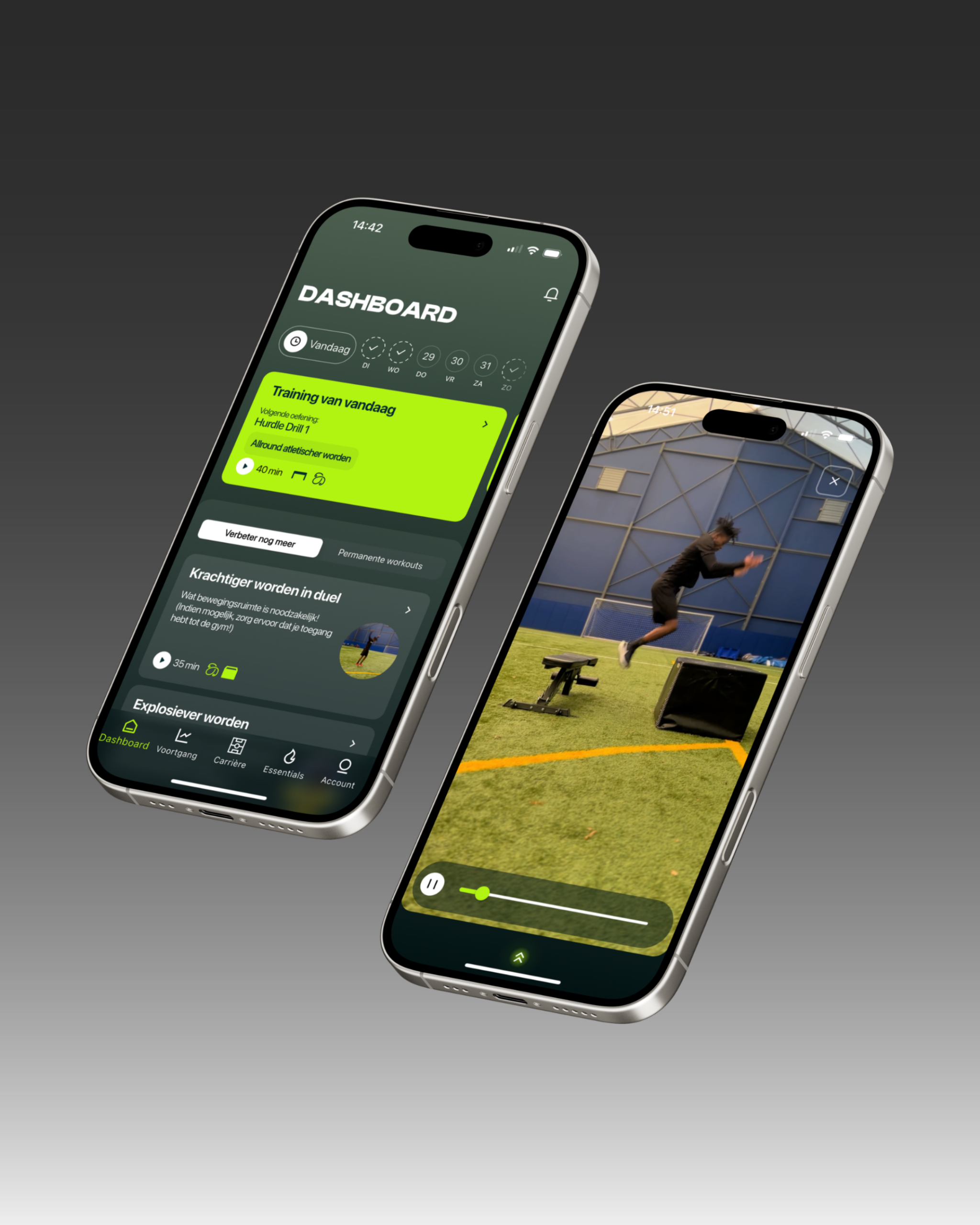 Illustratie van een app laten bouwen - voorbeeld Soccer Imrpoved